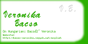 veronika bacso business card